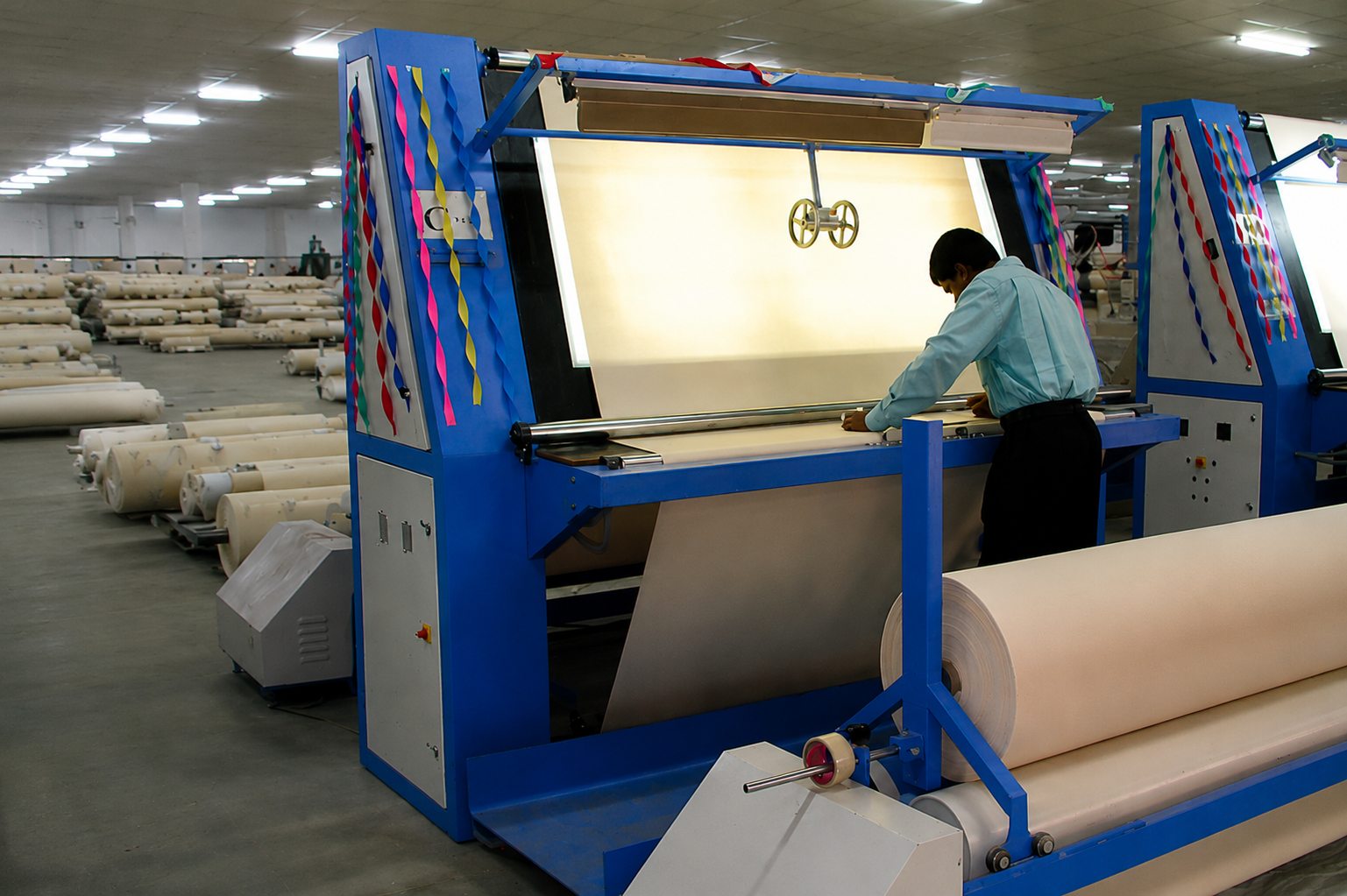 Garment stitching and sewing operation